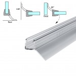 45 DEGREES FIN SHOWER SEAL FOR 8-10mm GLASS